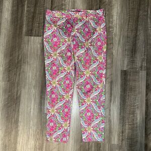 Ralph Lauren Blue Label Floral Paisley Casual Cotton Pants - 10
